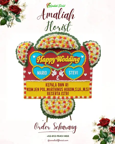 Papan Bunga Pernikahan Permai Indah